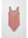 Ribbed Kids Swimsuit - Rose