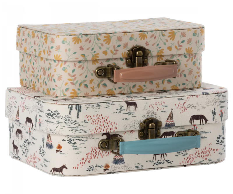 Suitcases with Fabric - 2 Piece Set