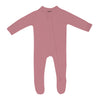 Bamboo Zippered Footie - Dusty Rose