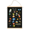 Outer Space Alphabet Hanging Canvas Banner - 12x18