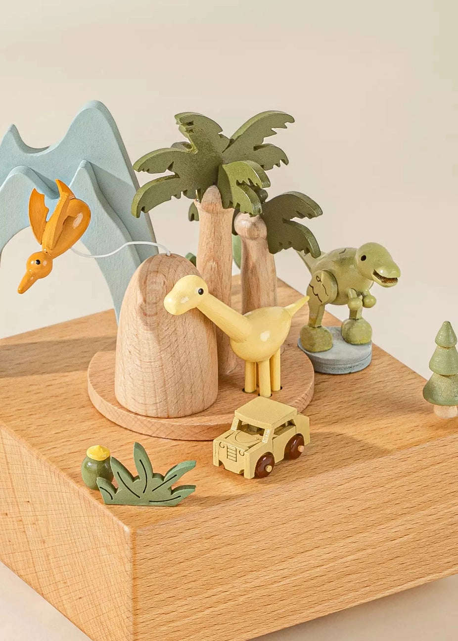 Wooden Music Box - Dinosaures World