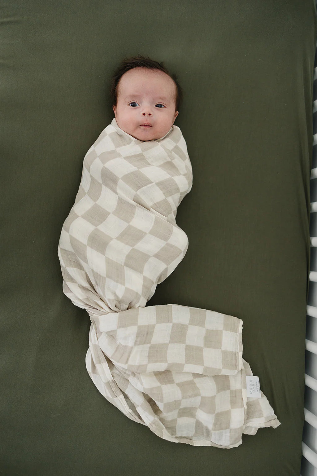 Muslin Swaddle - Taupe Check