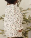 V Smocked Dress || Winter Ditsy