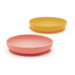 Silicone Suction Plate Set - Mimosa/Coral