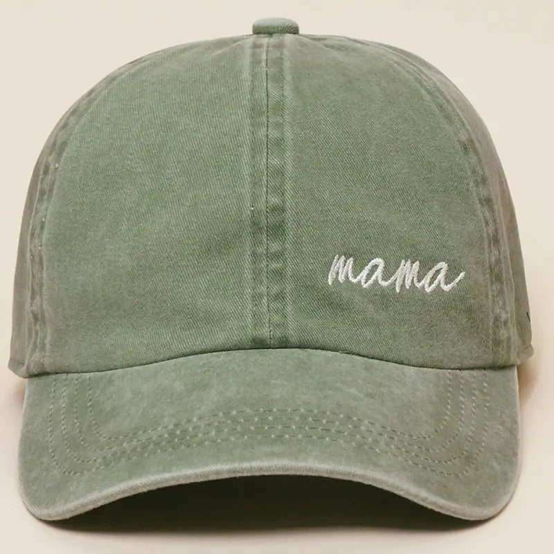 Embroidered Mama Hat - Assorted Colors