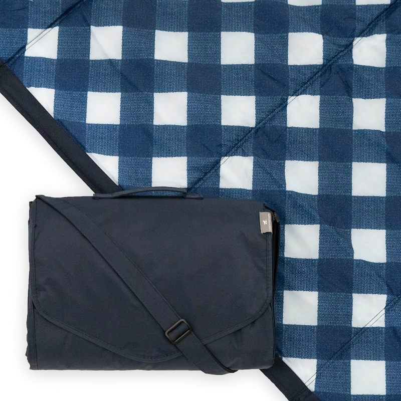 5x7 Outdoor Blanket - Navy Plaid