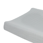Organic Cotton Muslin Changing Pad Cover - White Sage