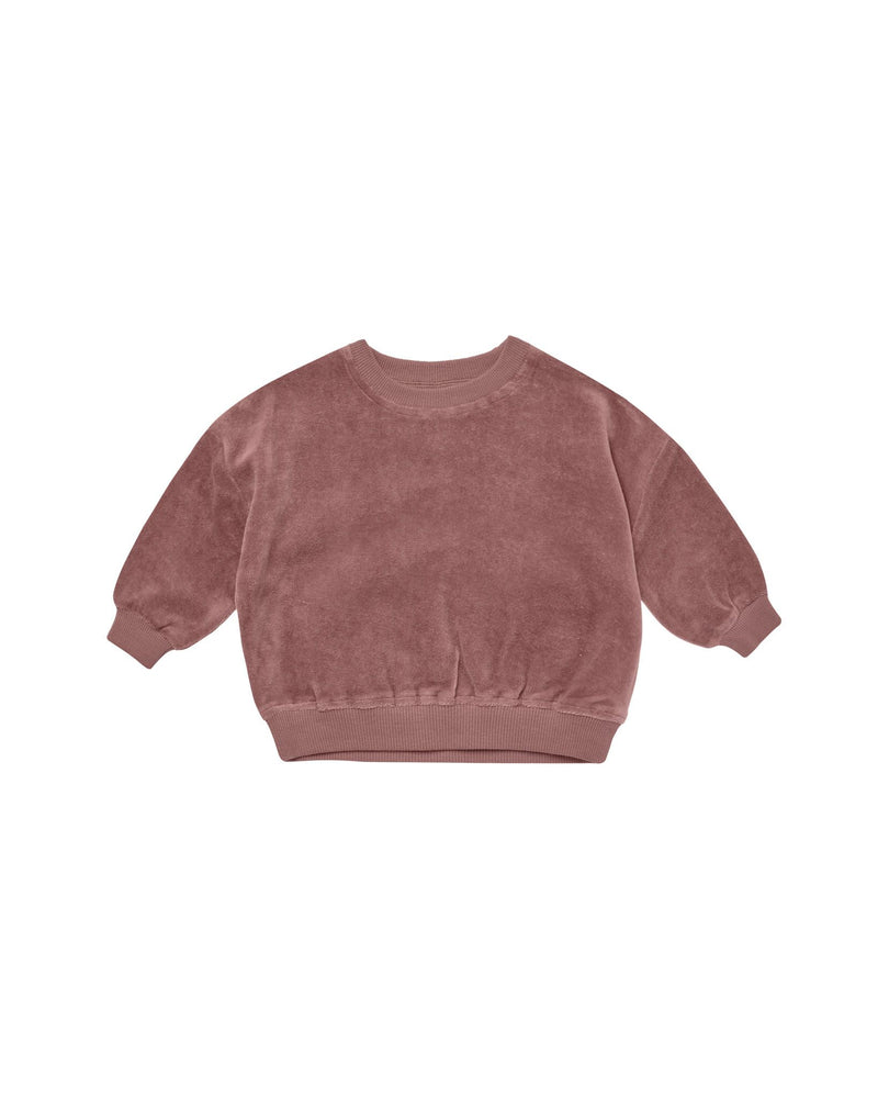 Velour Relaxed Sweatshirt - Fig