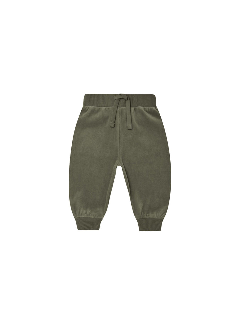 Velour Relaxed Sweatpant - Forest