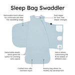 Sleep Bag 1.0 Tog Swaddler - Fog