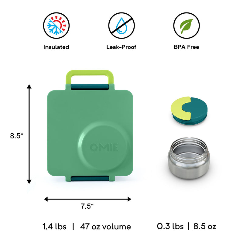 OmieBox OmiePod Kids Utensils Set with Case - 2 Piece Plastic