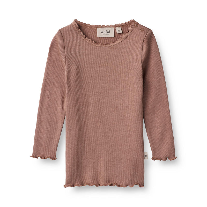 Reese Ribbed Tee - Rose Dust
