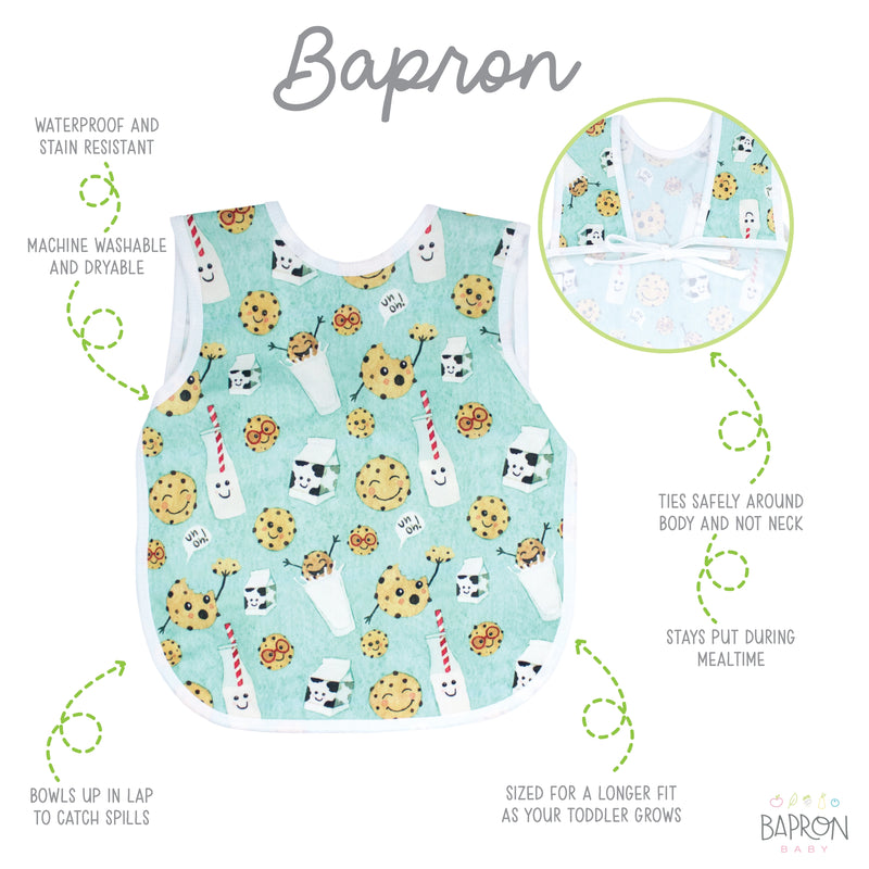 Bapron Baby Bib - Cookies & Milk (3-5Y)